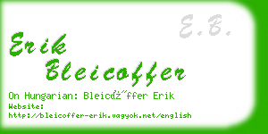 erik bleicoffer business card